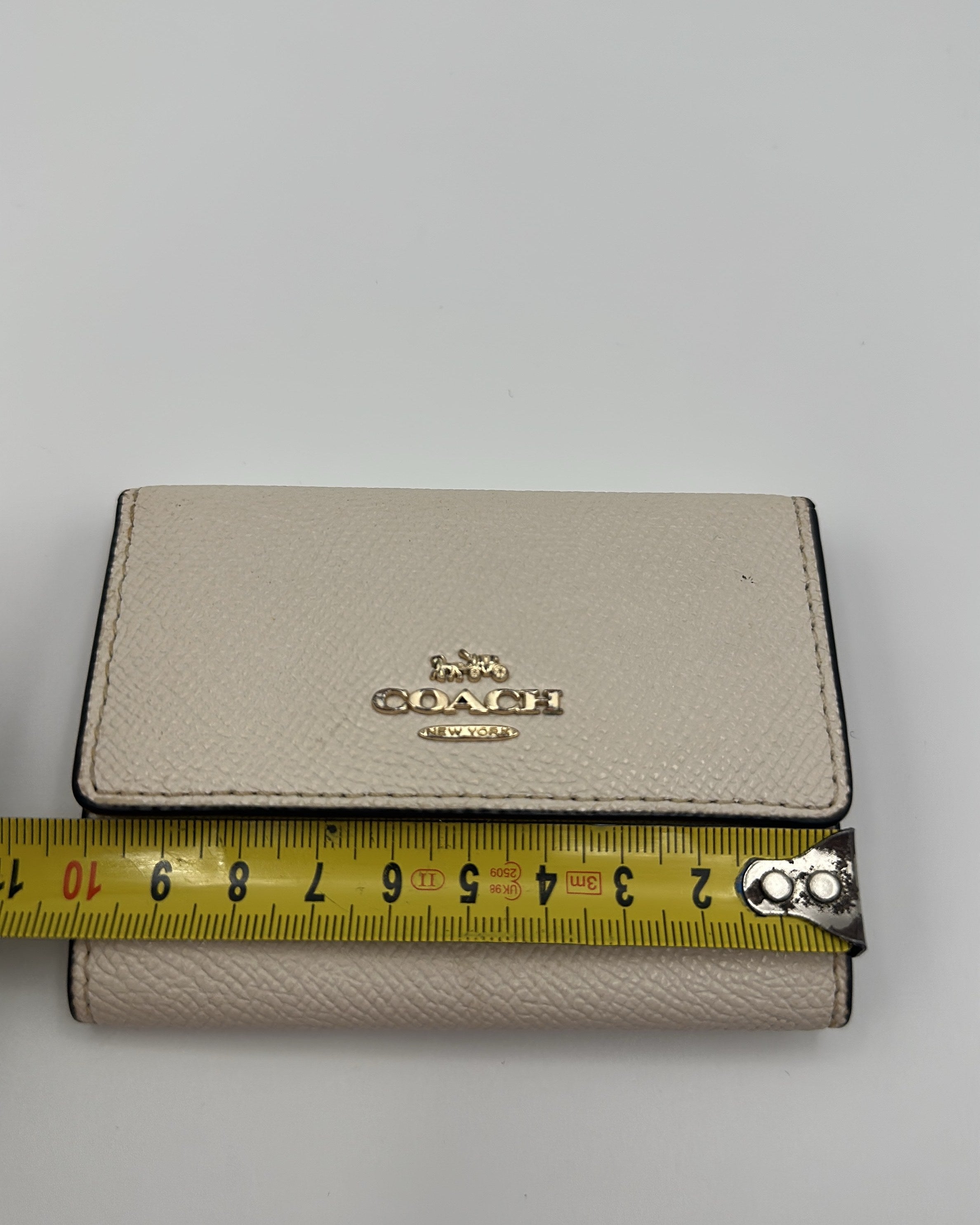Coach Wallet Fabric Beige Brown Plain