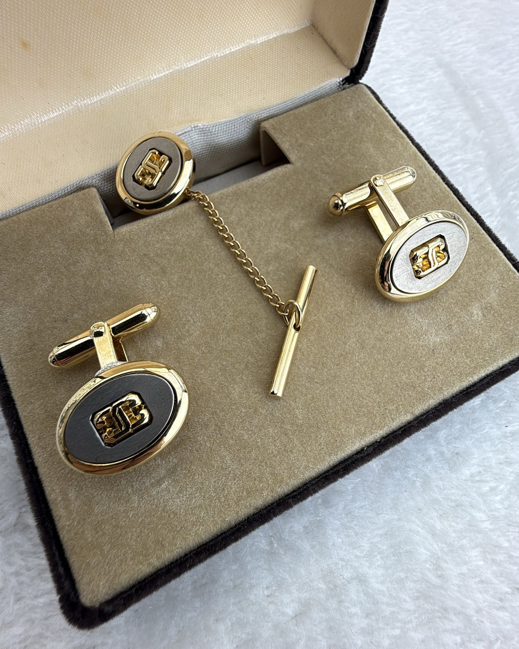 Vintage Givenchy Tie Chain Steel Gold Silver