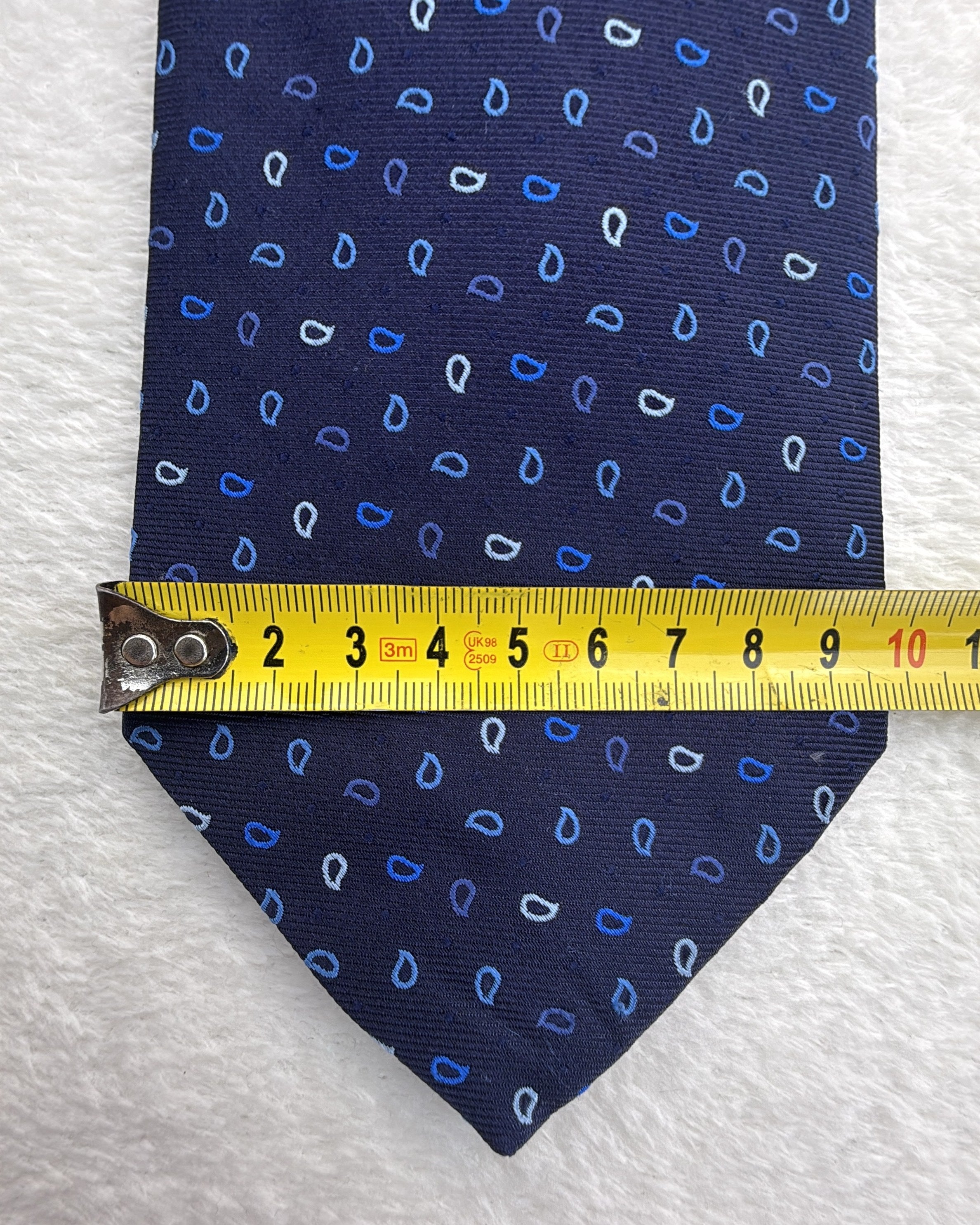 Paul Smith Silk Tie Paisley Navy Necktie