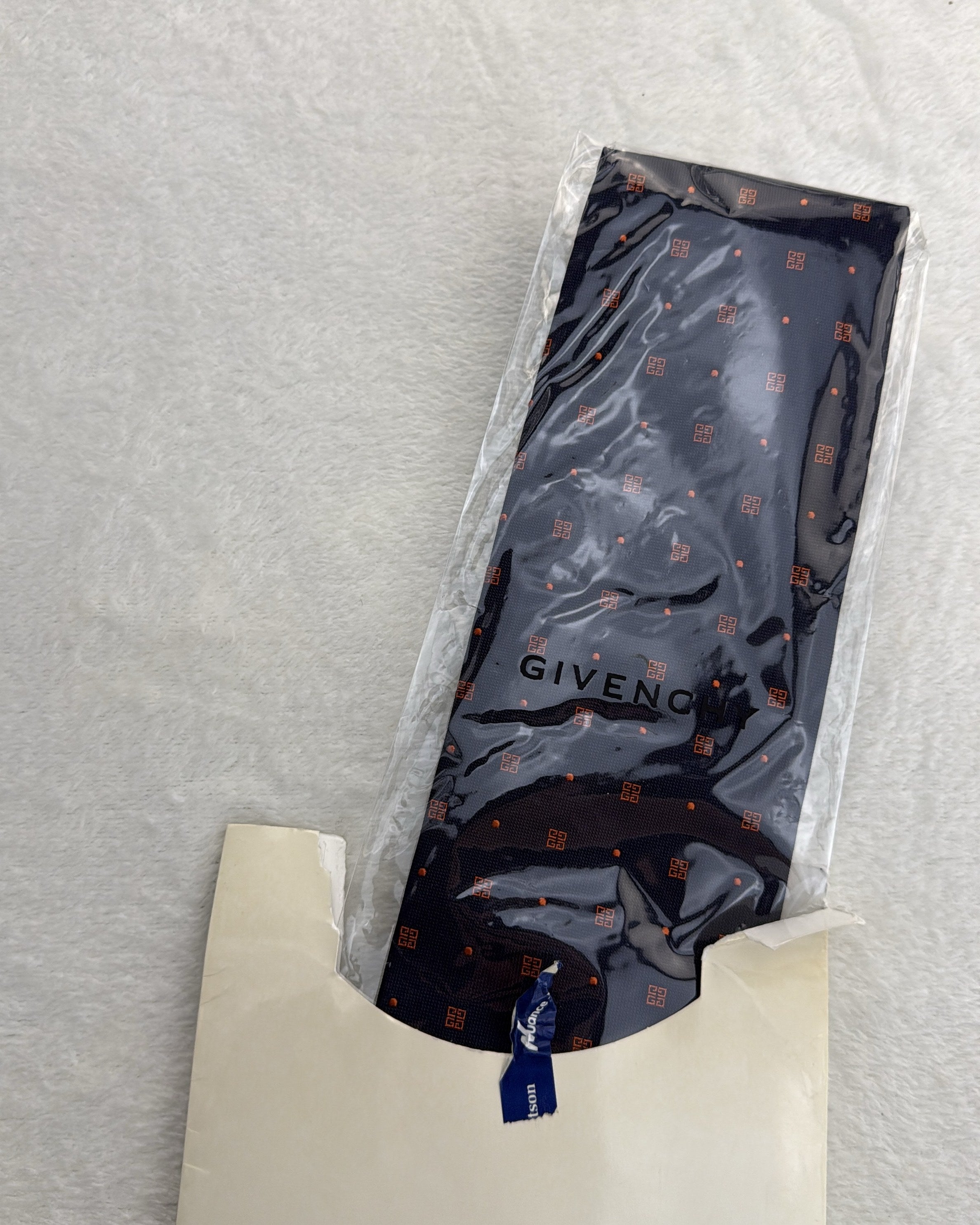 Givenchy Silk Tie Polka Dot/Dotted Navy Orange Necktie Made in Italy