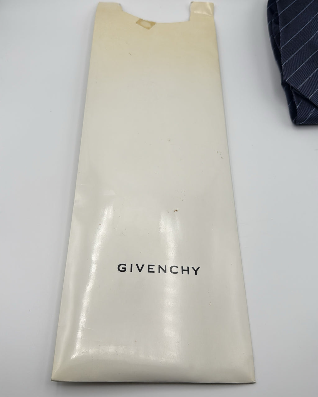Givenchy Silk Tie Striped Givenchy Stripes Navy Blue Necktie Made in Italy