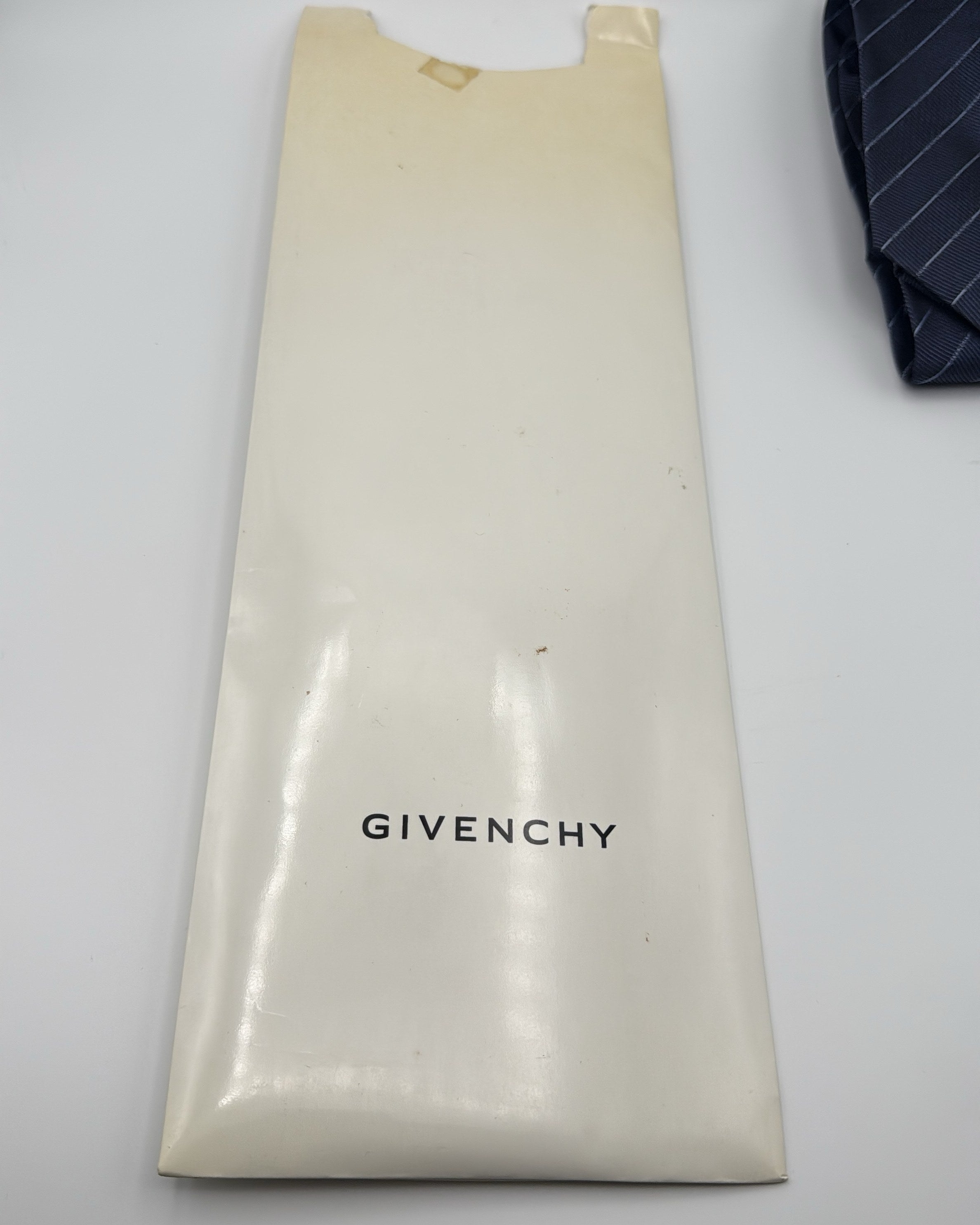 Givenchy Silk Tie Striped Givenchy Stripes Navy Blue Necktie Made in Italy