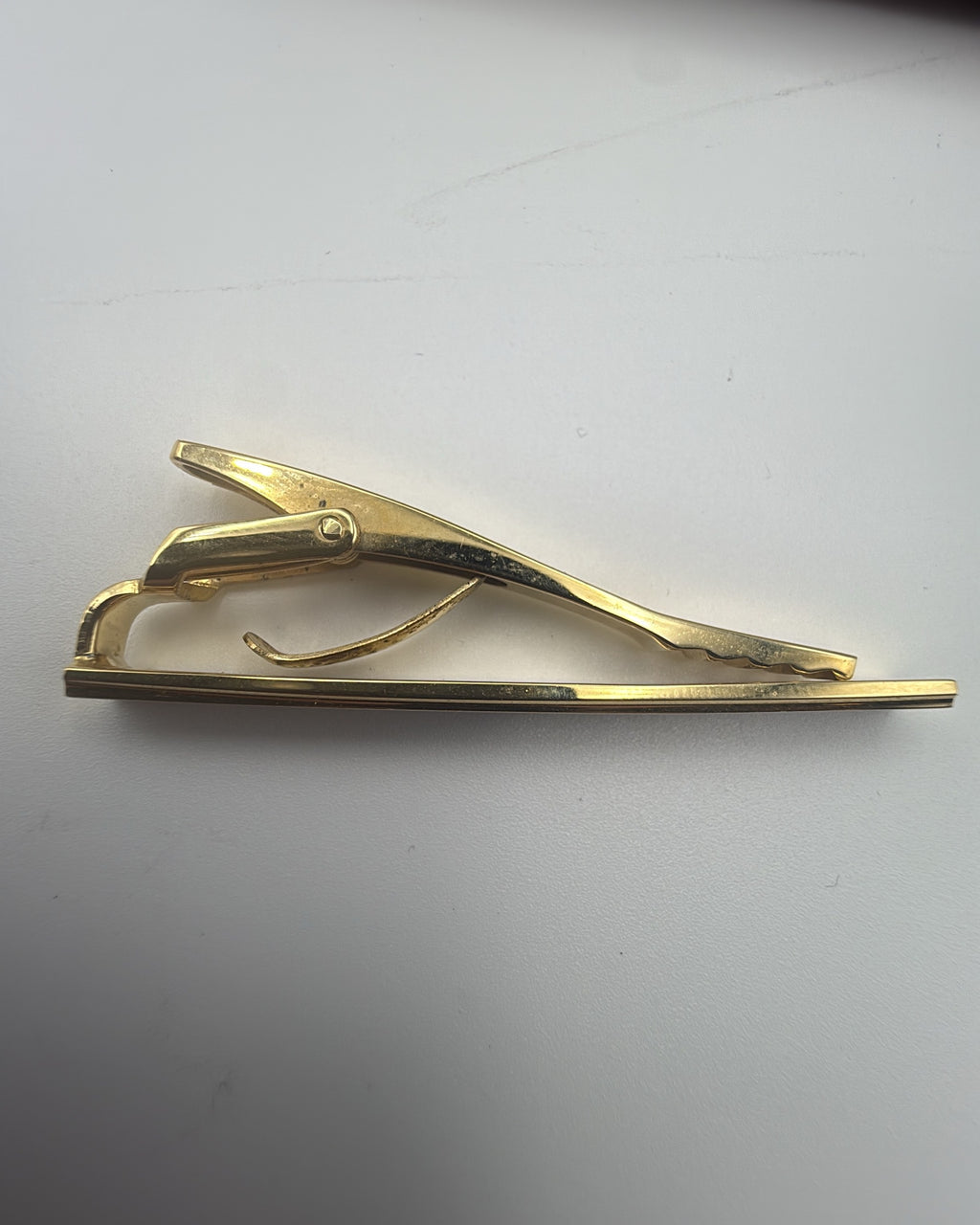 Vintage CELINE Tie Clip Steel Gold Silver