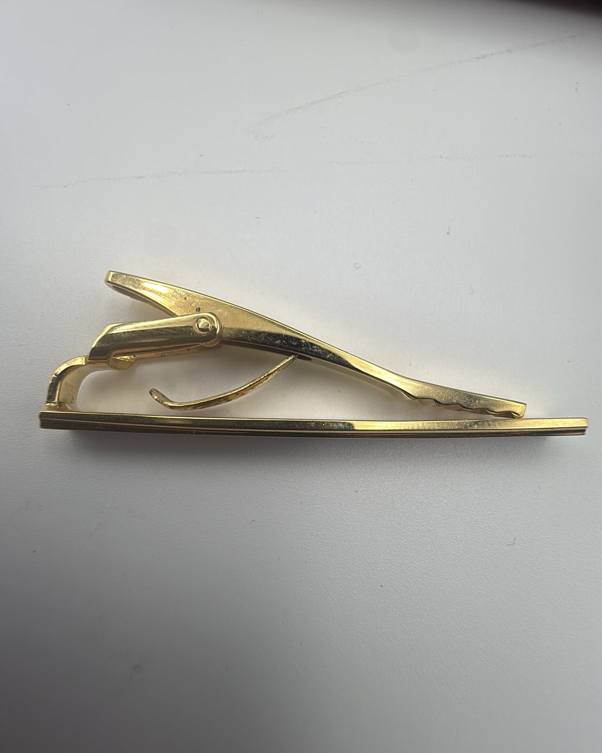 Vintage CELINE Tie Clip Steel Gold Silver