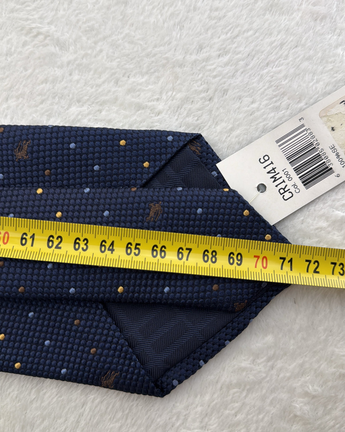 Burberry Silk Tie Polka Dot/Dotted Navy Necktie