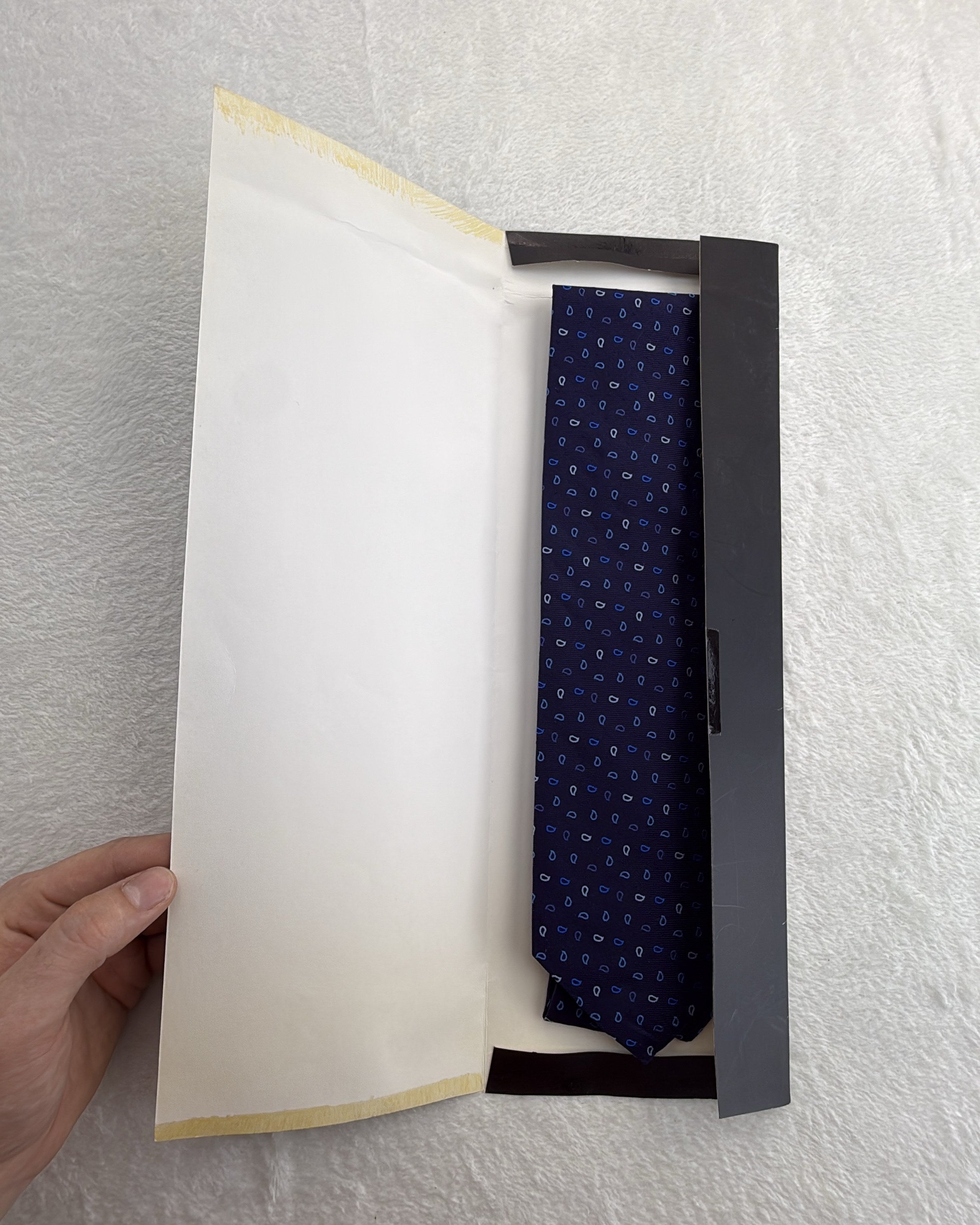 Paul Smith Silk Tie Paisley Navy Necktie