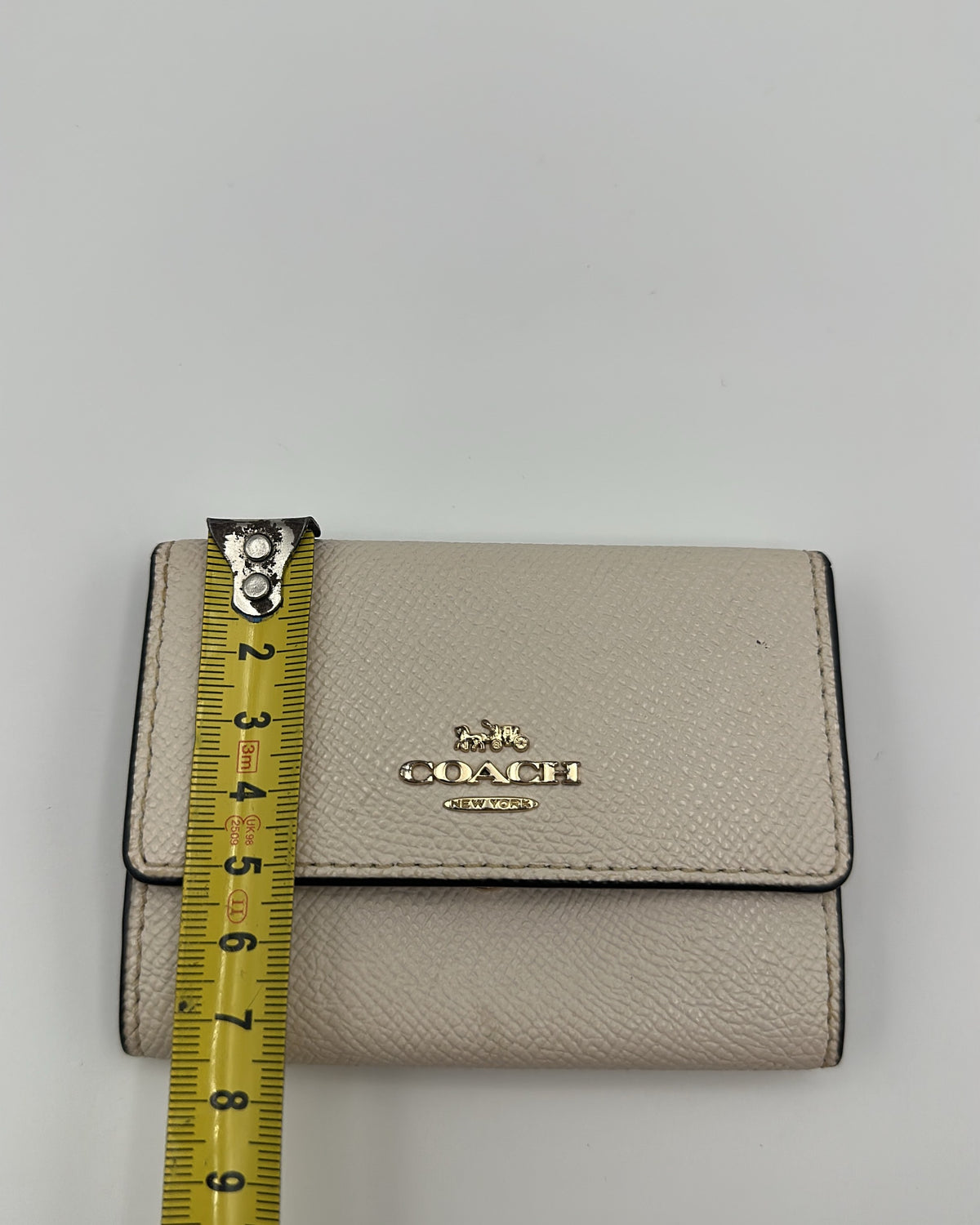 Coach Wallet Fabric Beige Brown Plain