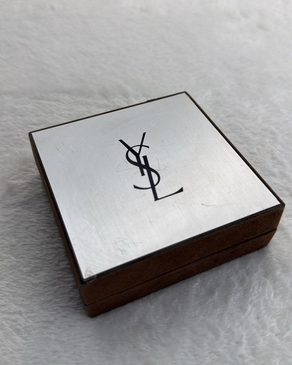 Vintage Yves Saint Laurent Cufflink Steel Silver Black