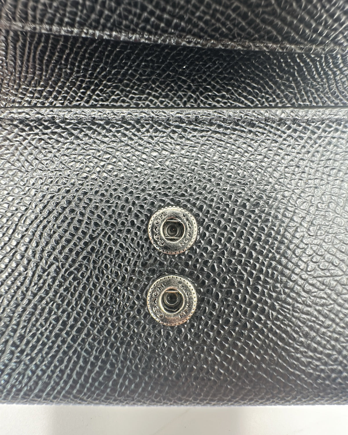 Coach Wallet Fabric Black Gold Plain