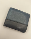 Vintage Coach Wallet Leather Navy Black