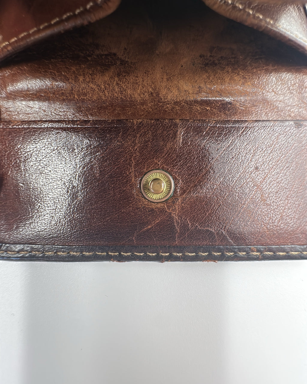 Vintage Coach Coin Purse Leather Brown Plain
