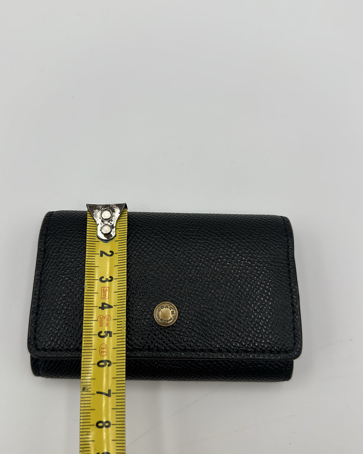 Coach Wallet Fabric Black Gold Plain