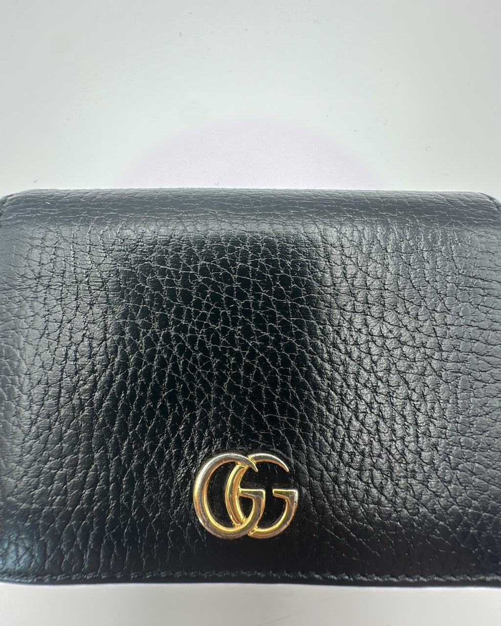 Vintage Gucci Wallet Leather Black Plain