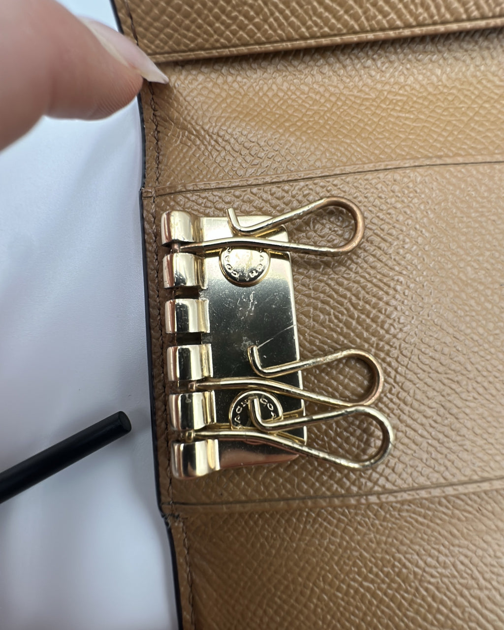Coach Wallet Fabric Beige Brown Plain
