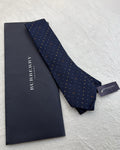Burberry Silk Tie Polka Dot/Dotted Navy Necktie