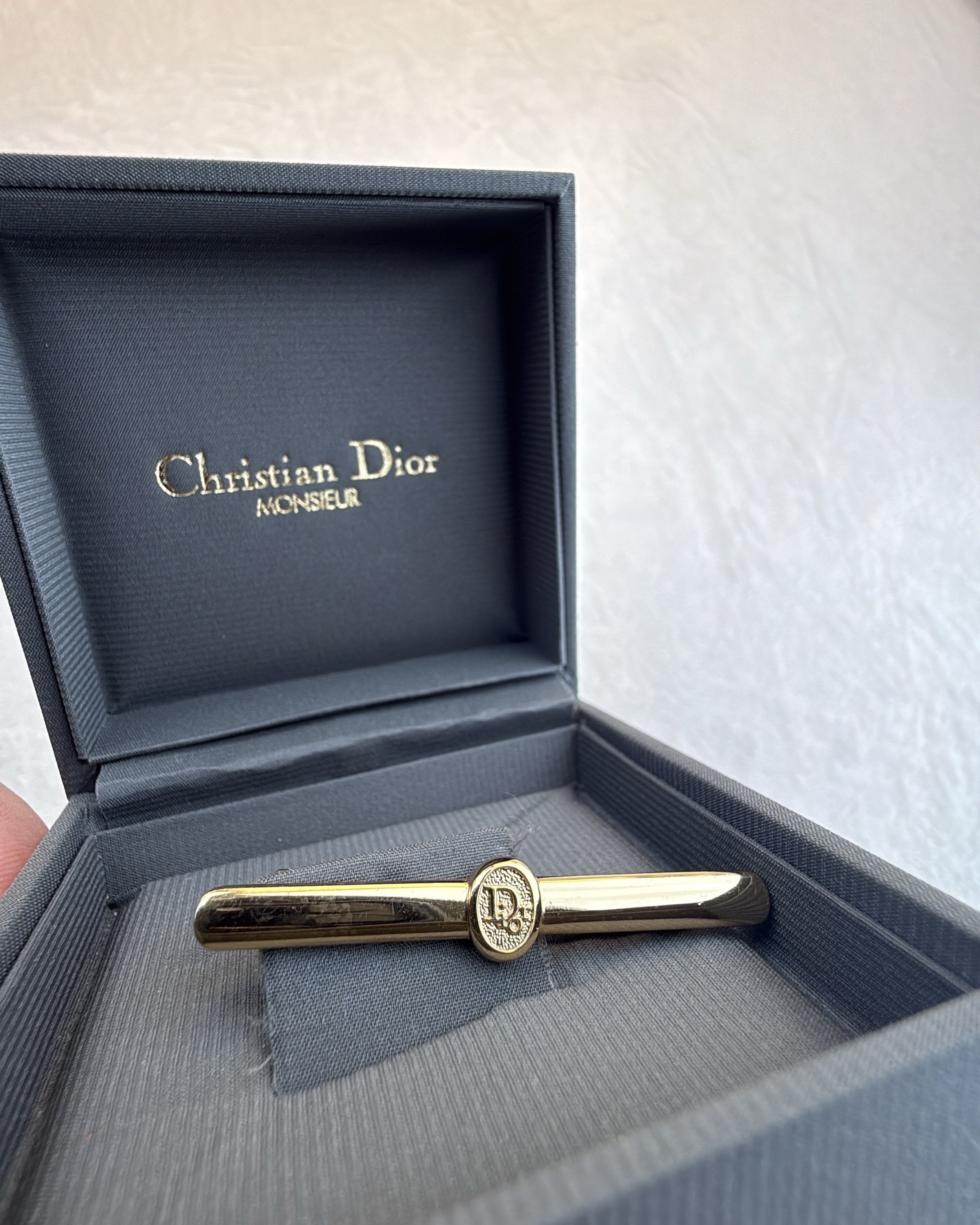 Vintage Christian Dior Tie Clip Gold Gold Made in Germany