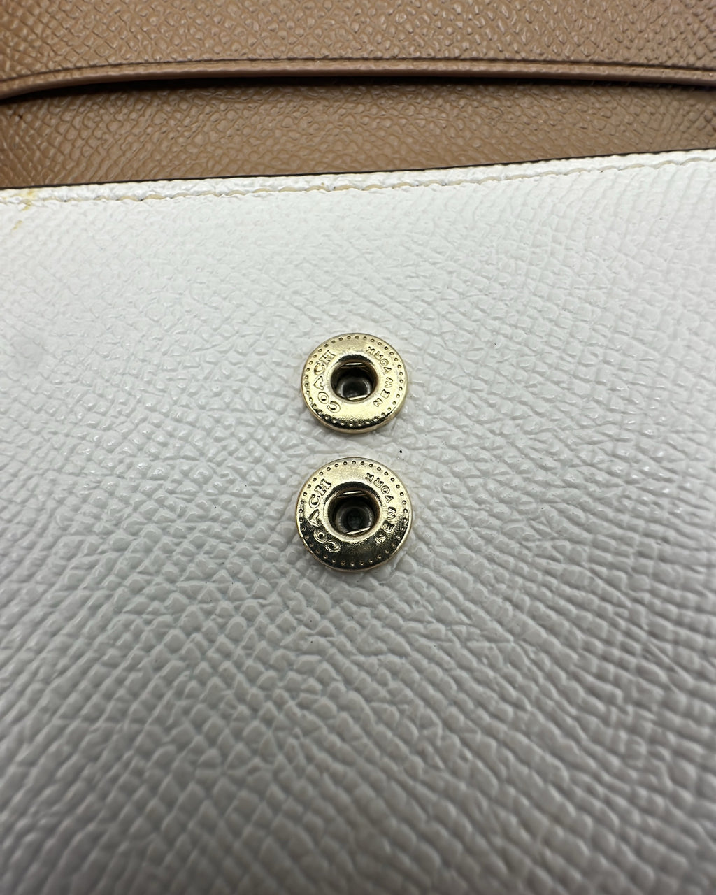 Coach Wallet Fabric Beige Brown Plain