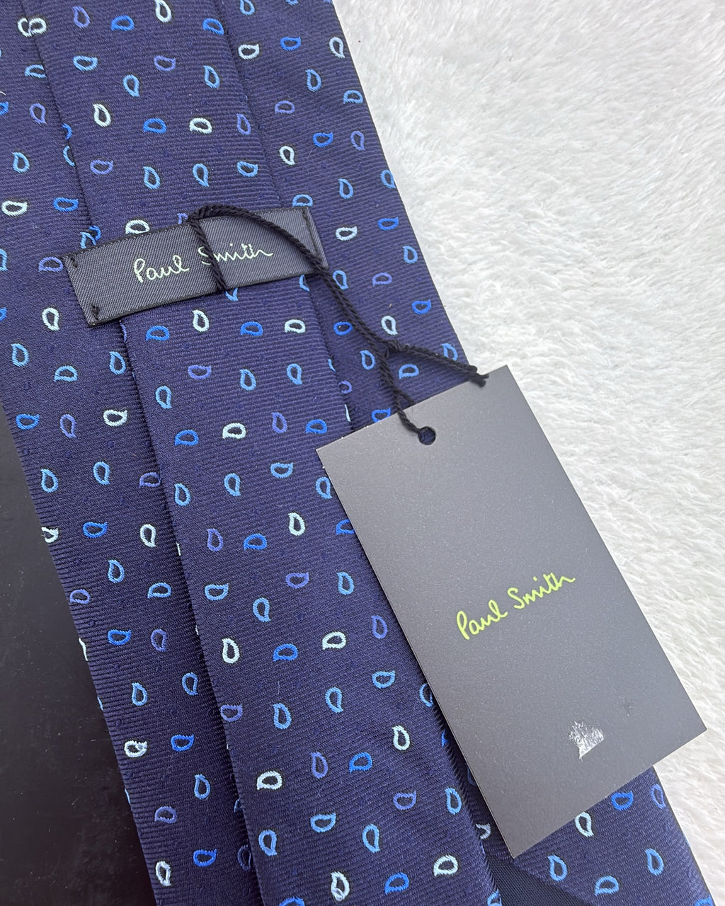 Paul Smith Silk Tie Paisley Navy Necktie