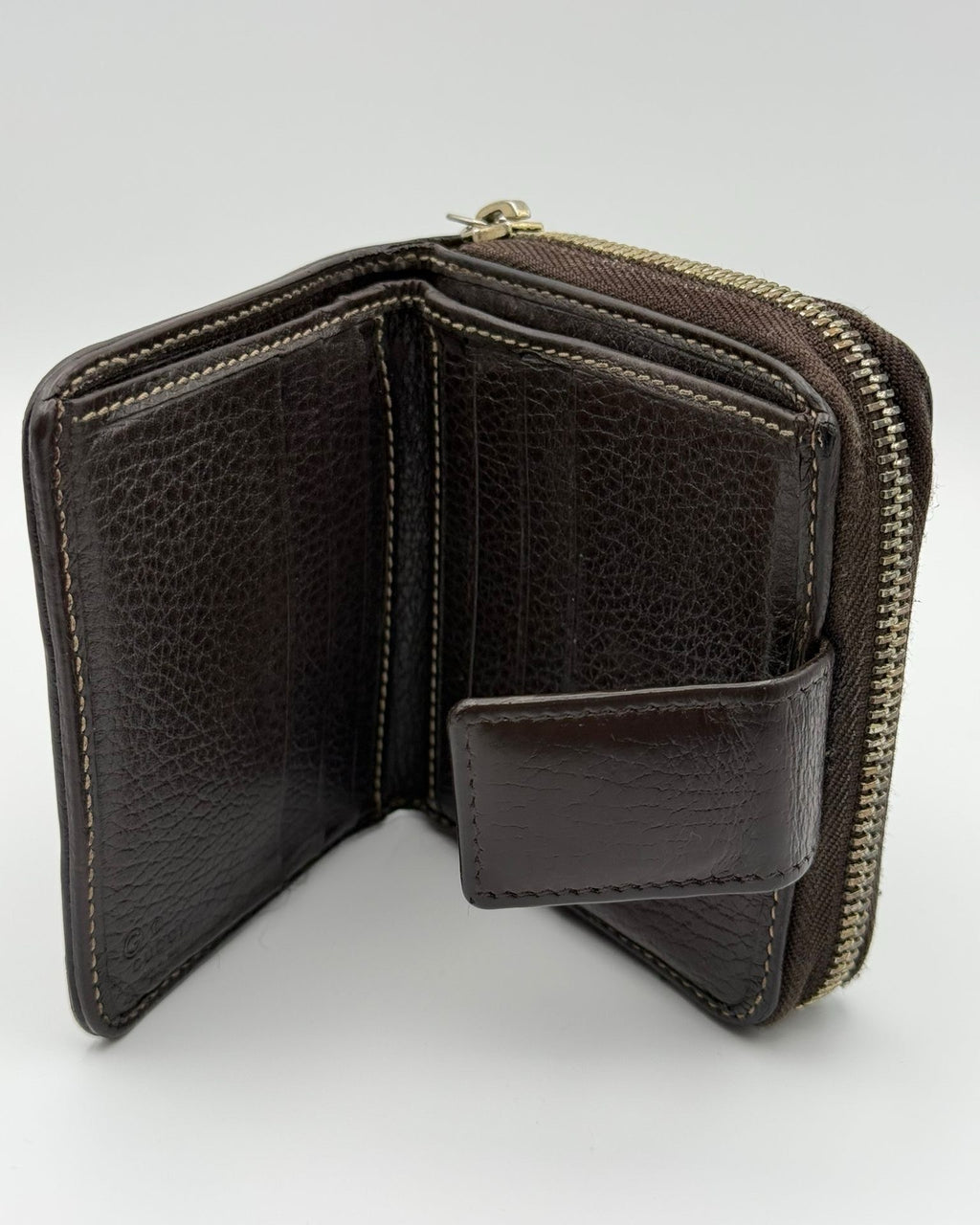Vintage Gucci Wallet Fabric Beige Brown Logo Monogram