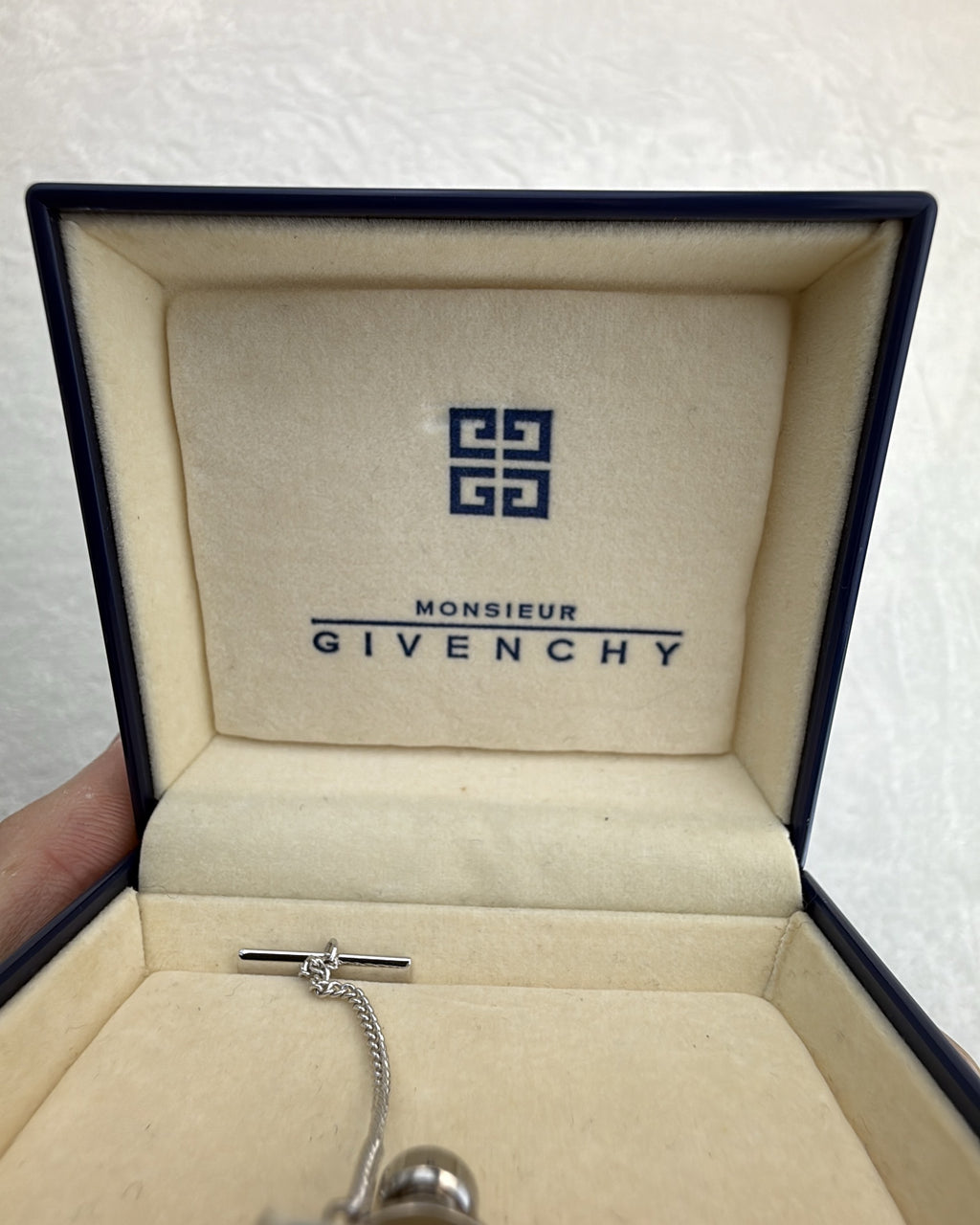 Vintage Givenchy Tie Pin Steel Silver Gold