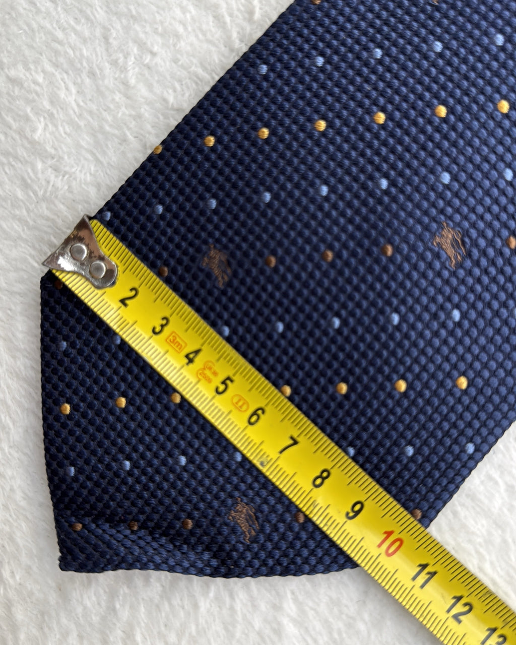 Burberry Silk Tie Polka Dot/Dotted Navy Necktie