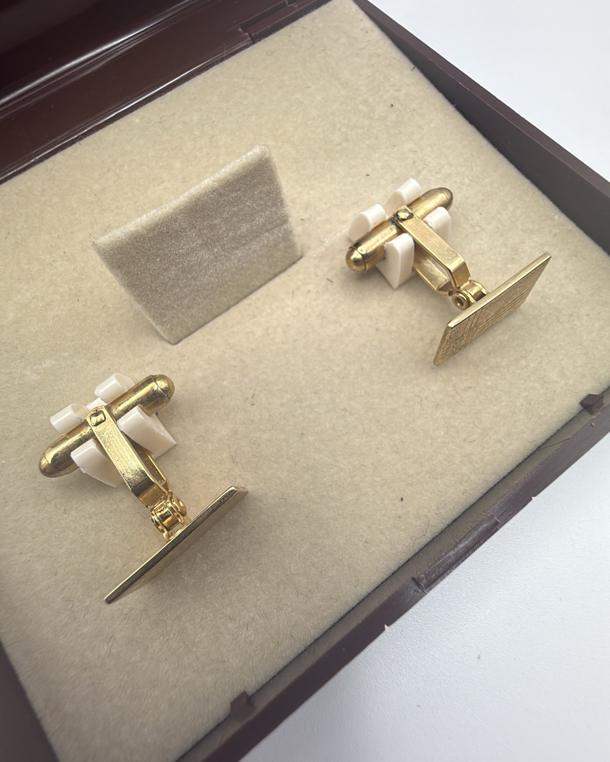 Vintage Givenchy Cufflink Steel Gold