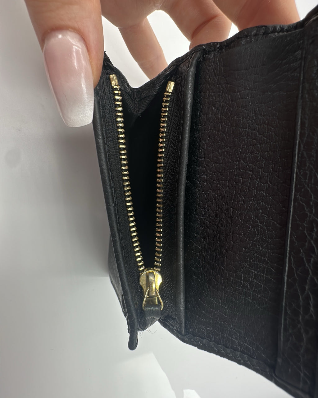 Vintage Gucci Wallet Leather Black Plain