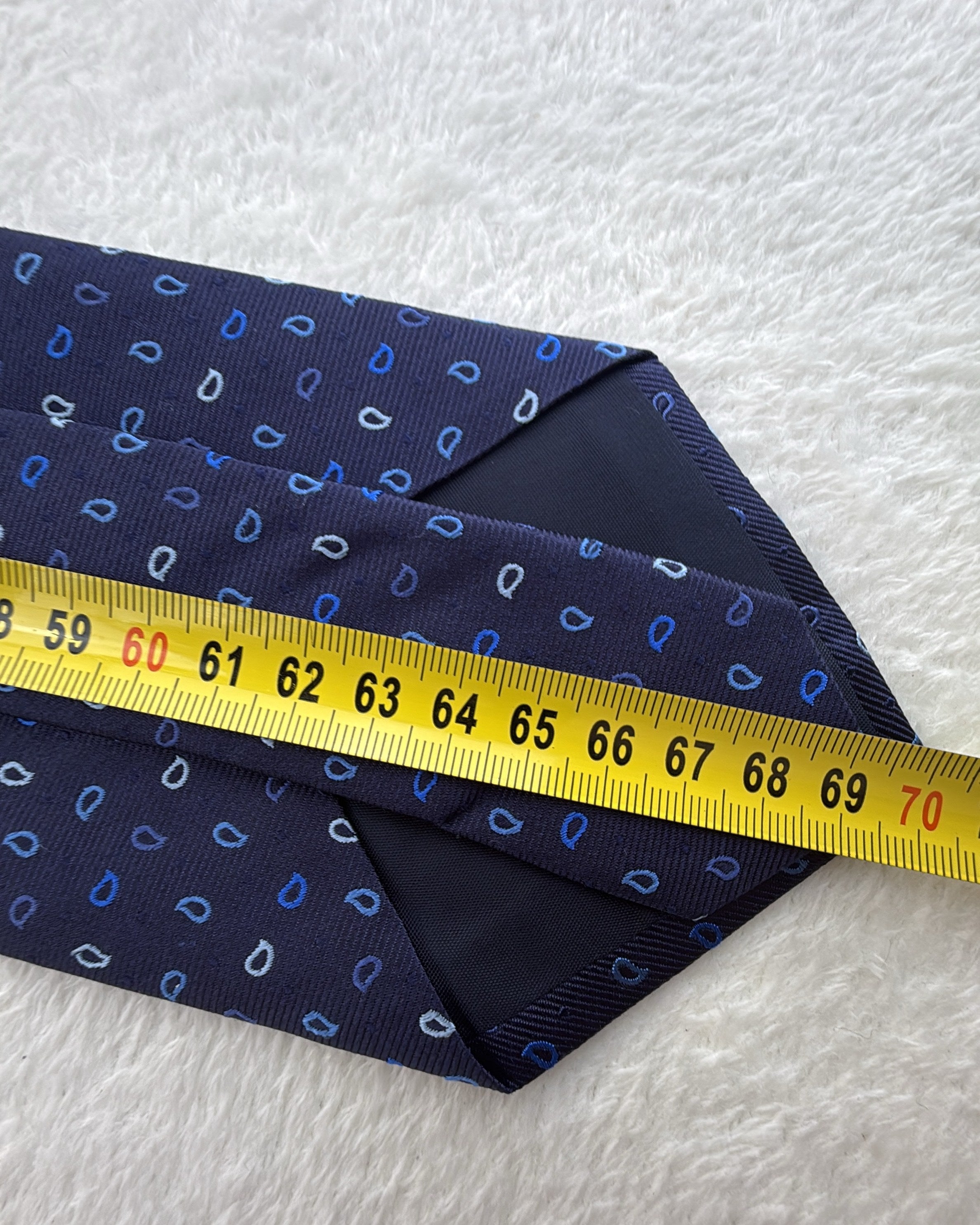 Paul Smith Silk Tie Paisley Navy Necktie