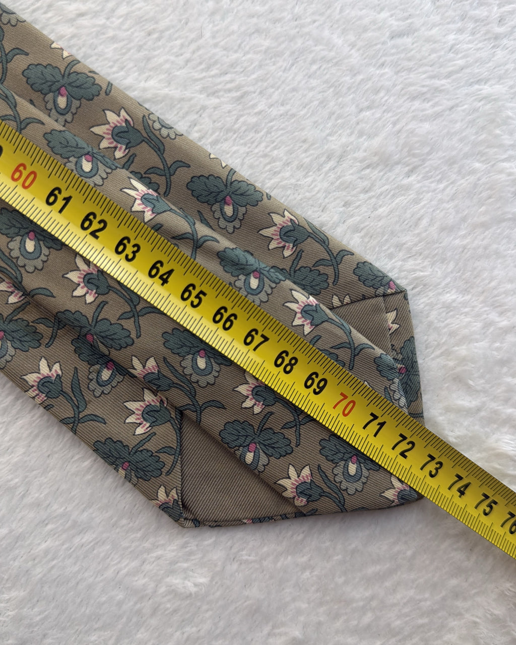 Vintage Hermès Paris Silk Tie Floral Green Multicolor Necktie