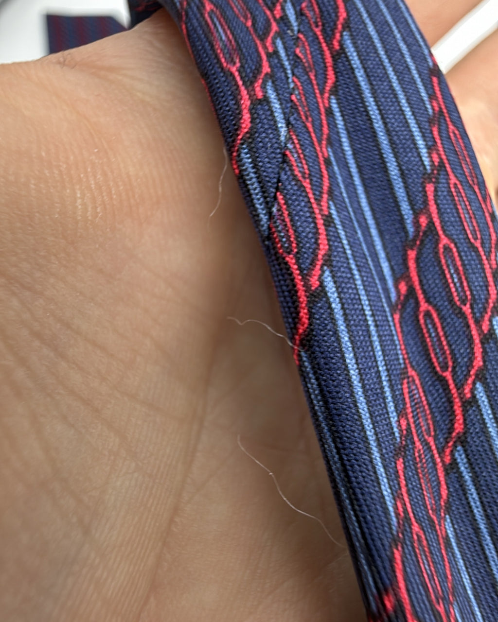 Hermès Paris Silk Tie Geometric Navy Necktie