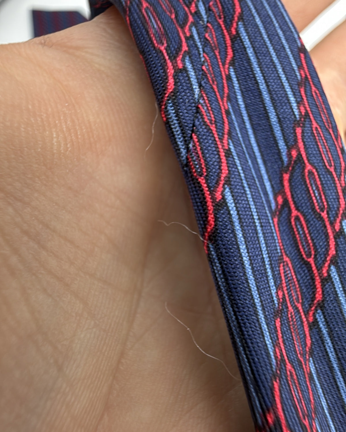 Hermès Paris Silk Tie Geometric Navy Necktie