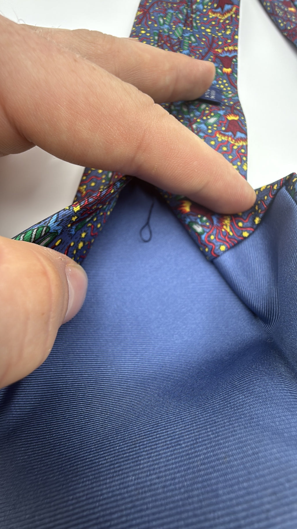 Hermès Paris Silk Tie 7048 TA Novelty/Motif Navy Multicolor Necktie