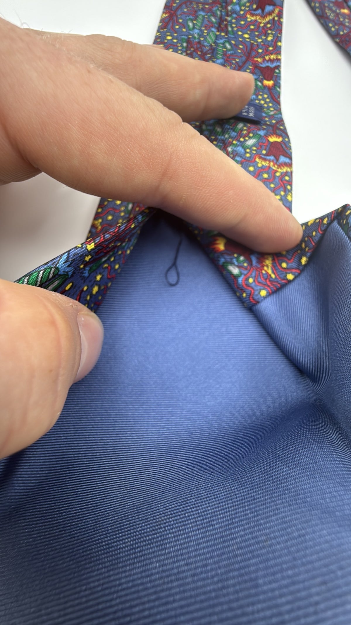 Hermès Paris Silk Tie 7048 TA Novelty/Motif Navy Multicolor Necktie