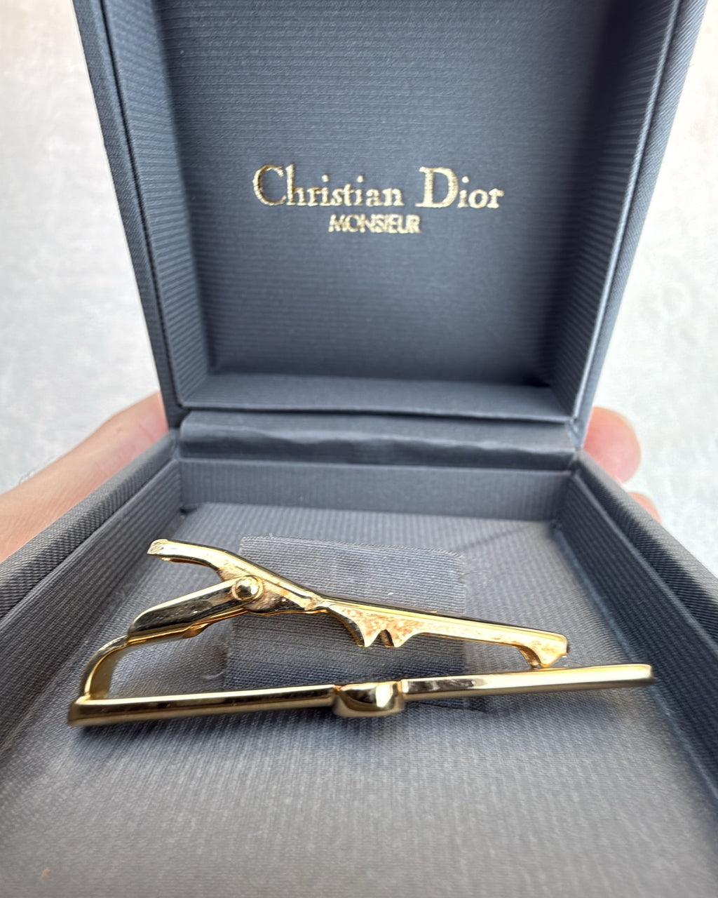 Vintage Christian Dior Tie Clip Gold Gold Made in Germany