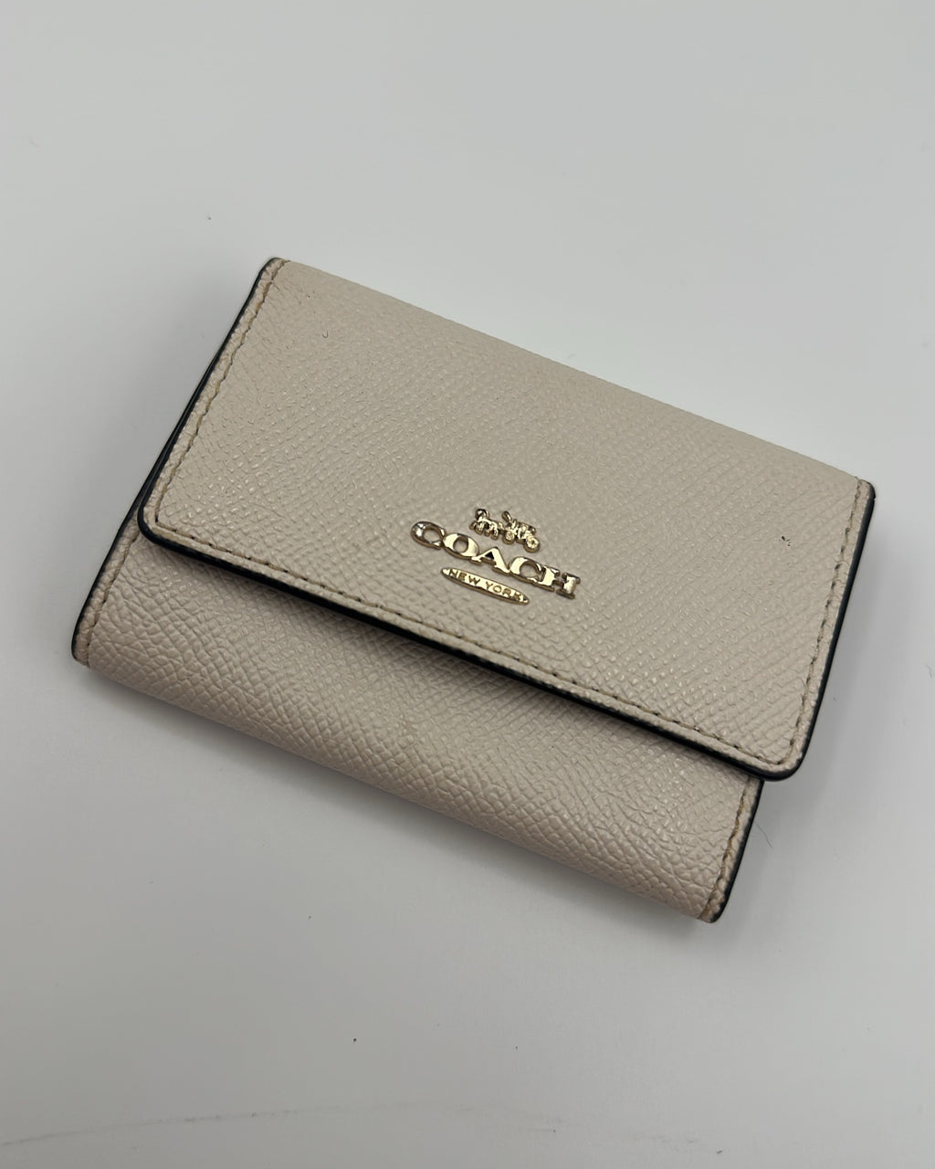 Coach Wallet Fabric Beige Brown Plain