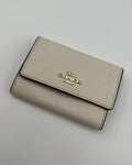 Coach Wallet Fabric Beige Brown Plain