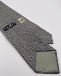 Hermès Paris Silk Tie 7349 PA Abstract Green Grey Necktie Made in France