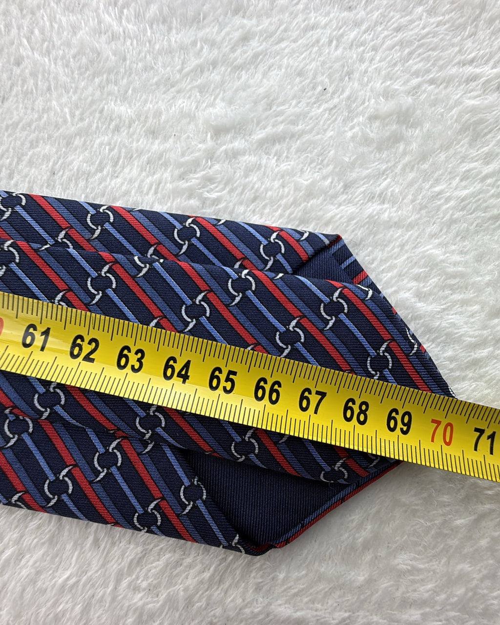 Vintage Hermès Paris Silk Tie Striped Navy Necktie