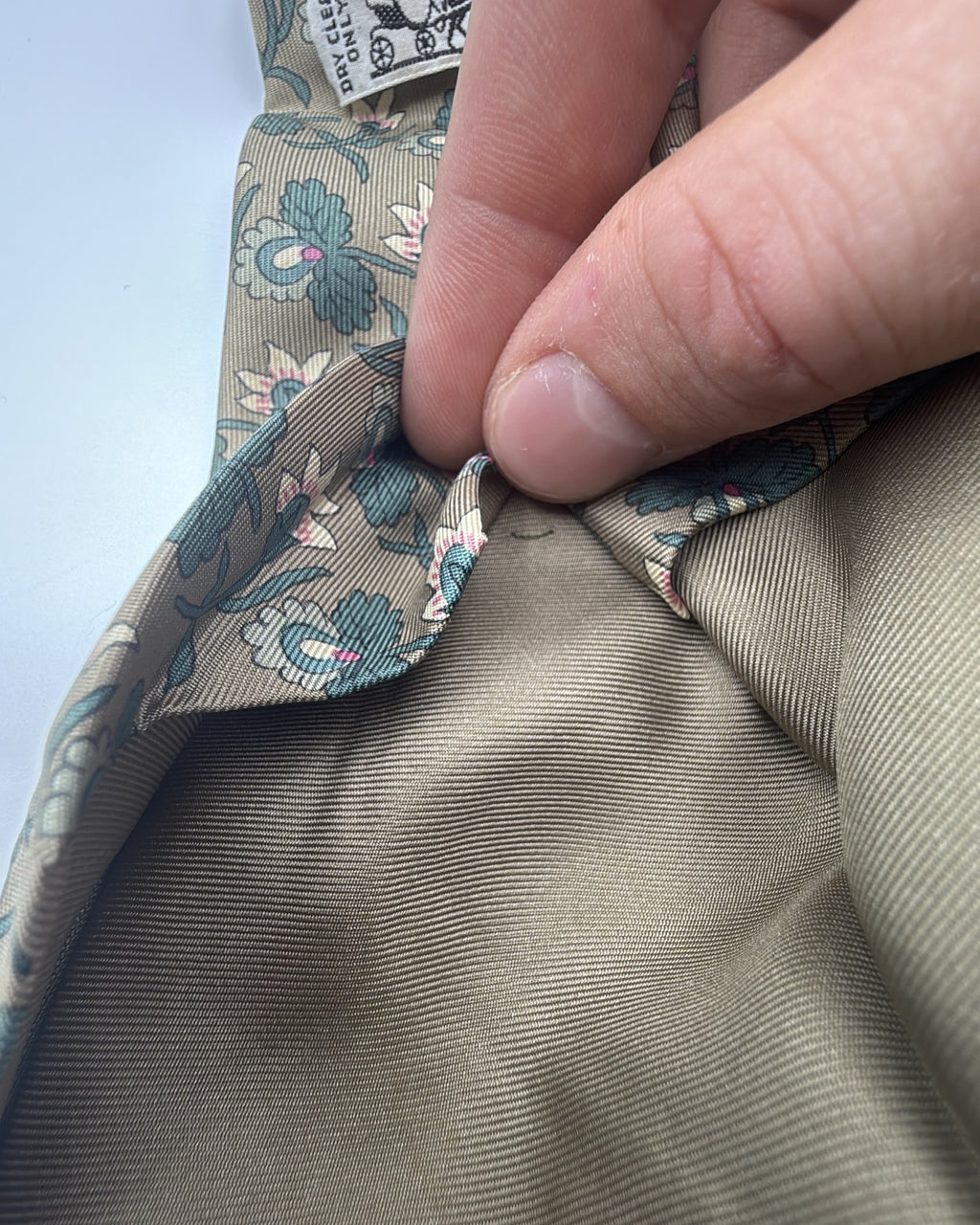 Vintage Hermès Paris Silk Tie Floral Green Multicolor Necktie