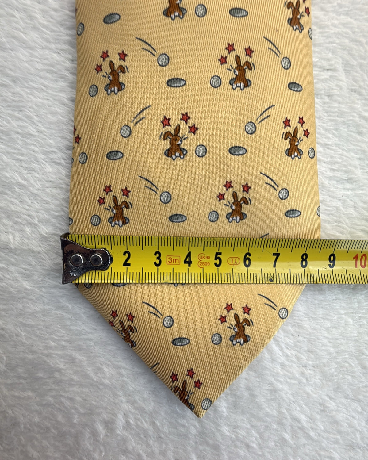 Hermès Paris Silk Tie 7956 EA Animal Yellow Necktie Made in France