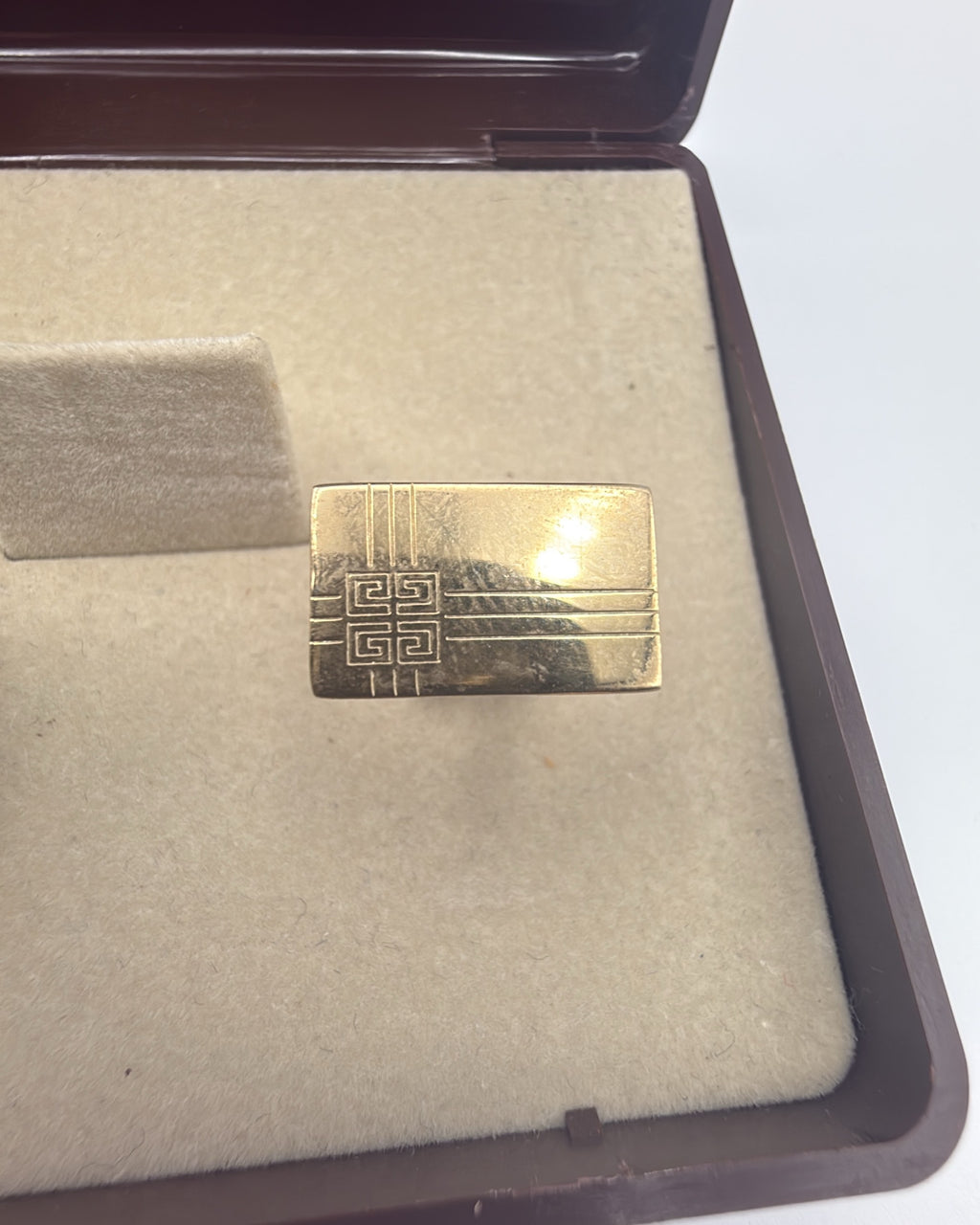 Vintage Givenchy Cufflink Steel Gold