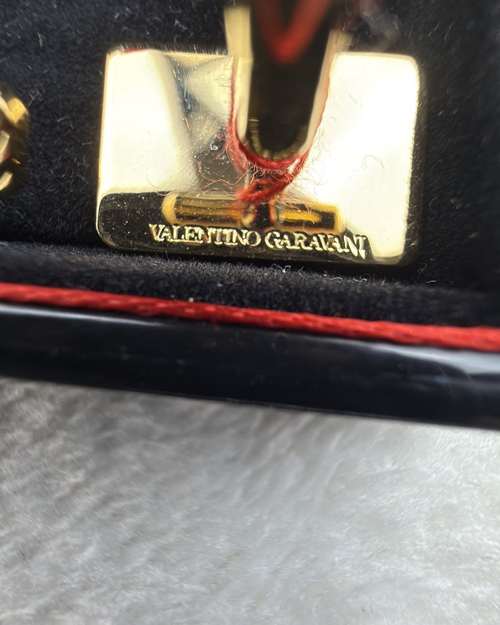 Vintage Valentino Garavani Cufflink Steel Gold Silver Made in Japan