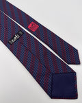 Hermès Paris Silk Tie Geometric Navy Necktie