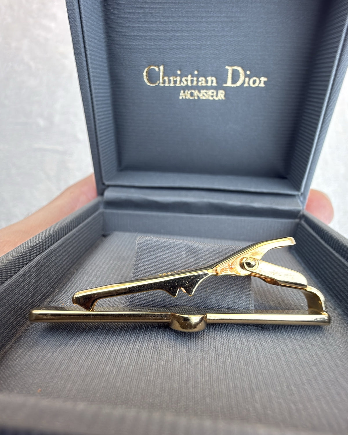 Vintage Christian Dior Tie Clip Gold Gold Made in Germany
