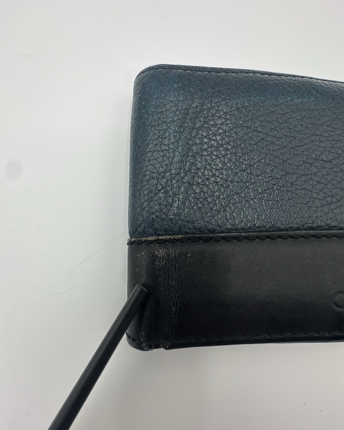 Vintage Coach Wallet Leather Navy Black