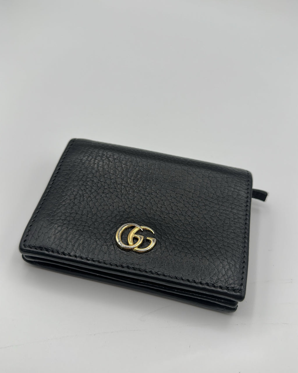 Vintage Gucci Wallet Leather Black Plain