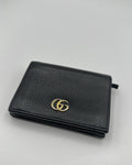 Vintage Gucci Wallet Leather Black Plain