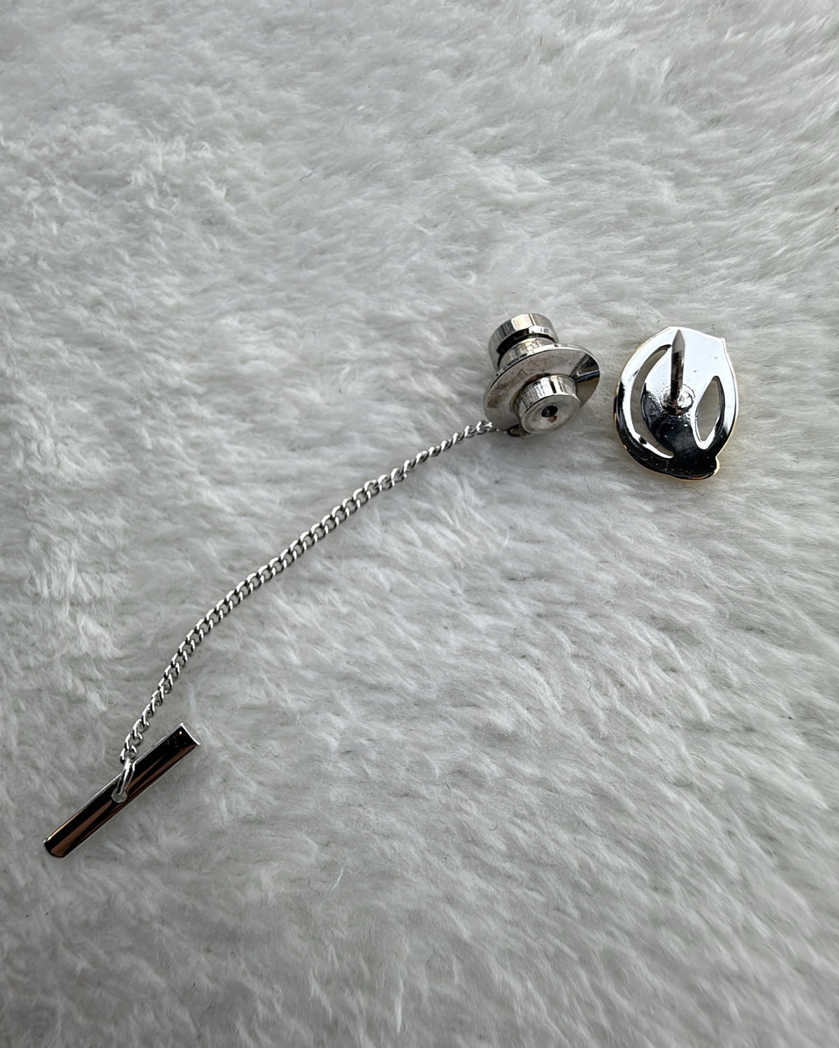 Vintage Givenchy Tie Pin Steel Silver Gold