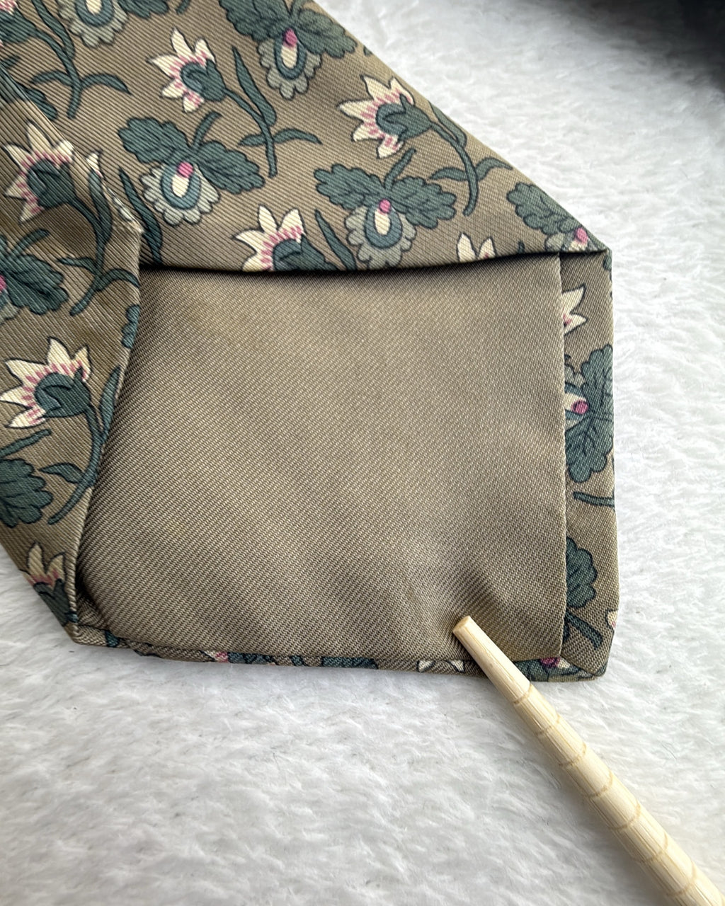 Vintage Hermès Paris Silk Tie Floral Green Multicolor Necktie
