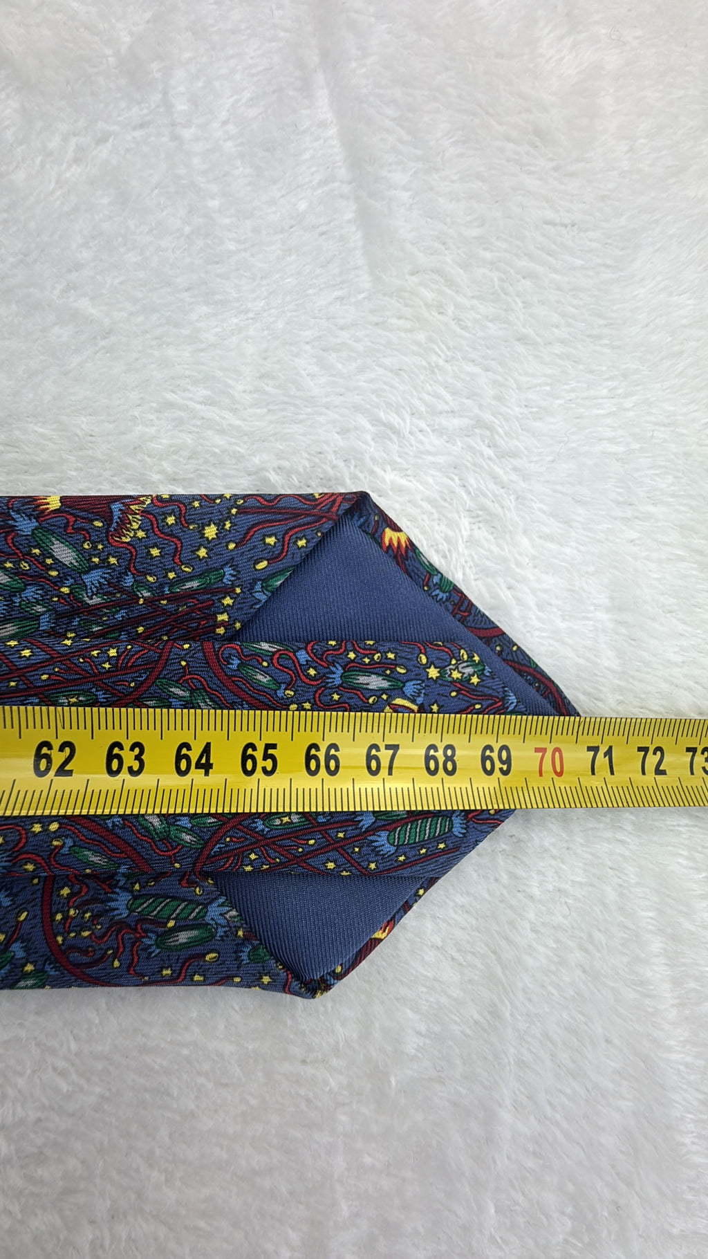 Hermès Paris Silk Tie 7048 TA Novelty/Motif Navy Multicolor Necktie